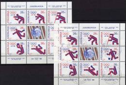 Olympia Medaille 1984 Jugoslawien 2075/2 KB ** + O 7€ Sport Piktogramme Boxen Ringen Olympic Bloc Sheetlet Bf Yugoslavia - Sonstige & Ohne Zuordnung