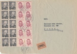 I0621 - Czechoslovakia (1953) Presov 1 / Telegrafni Ustredna Praha / Praha 1 (Last Day Monetary Reform!) - Storia Postale