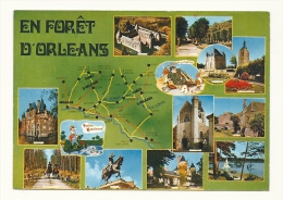 Cp, Carte Géographique, En Forêt D´Orléans, écrite - Carte Geografiche