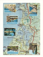 Cp, Carte Géographique, Les Plages E L´Aube, Voyagée 1983 - Carte Geografiche