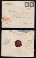 Bulgarien Bulgaria 1929 Cover 2x 6L Registered To France - Covers & Documents