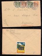 Dänemark Denmark 1935 Cover To Belgium With SCOUT Cinderella - Covers & Documents