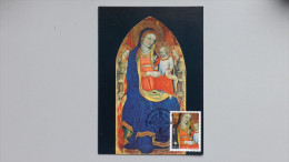 Portugal 2386 Af 2640 Maximumkarte MK/MC, ESST, Hl. Maria Mit Kind; Gemälde Von Álvaro Pires De Évora (tätig 1411-1434) - Maximumkaarten