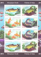 2013. Tajikistan, Fishes Of Asia, Sheetlet Imperforated, Mint/** - Tadschikistan