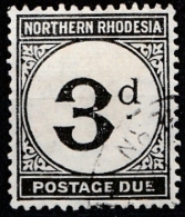 NORTHERN RHODESIA 3d USED POSTAGE DUE D3 - Northern Rhodesia (...-1963)