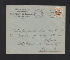 Brief Societe Anonyme Metallurgique Liege - Armée Allemande