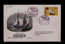 Portugal Lisboa LUBRAPEX-80 Vila Franca De Xira 1980 Cover Ponts Bridges Puentes Ships Bateaux Boots CRISTO-REI  Sp2893 - Maritime