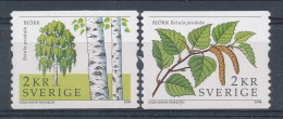 Sweden 2008 Facit #  2648-2649. Swedish Trees, Singles With Control # On Back MNH (**) - Unused Stamps