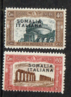 Italia Colonie - SOMALIA  - Milizia I,  Sass. N. 105,106  - NUOVI (*) - Somalië