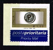 REPUBBLICA  Posta Prioritaria NUOVA - € 1,50 - 19/03/2004  STF IPZS Spa-Roma-2004 BF=BLU - Otros & Sin Clasificación