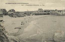 Depts Divers -morbihan -ref  M239- Ploemeur Perello - La Plage- Timbre Proprement Décollé Du Cliché  -carte Bon Etat  - - Ploemeur