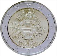 IRLANDA  EIRE - 2 EURO COMMEMORATIVI 2012 10º ANNIVERSARIO INTRODUZIONE IN CIRCOLAZIONE MONETE EURO  FDC Da  ROTOLINO - Irland