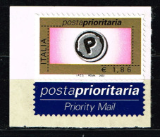 REPUBBLICA  Posta Prioritaria NUOVA - € 1,86  Del 02/01/2002  STF IPZS-Roma-2002  Con   Etichetta - Autres & Non Classés