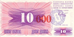 BOSNIE-HERZEGOVINE  10 Dinara  Emission De 1993  Pick 53 B          *****  QUALITE  XF -  ***** - Bosnien-Herzegowina