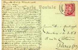 1604    Postal Bruxelles 1919  Belgica - Briefe U. Dokumente
