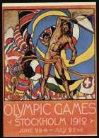 Netherlands 1972 - Stockholm Olympic Games 1912 Vintage Poster Postcard, Sweden Olympics - Giochi Olimpici