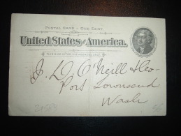 CP TP  ONE CENT DATEE MAY 22 1894 + MANN & WILSON INSURANCE AGENCY SAN FRANCISCO - Storia Postale