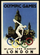 Netherlands 1972 - London Olympic Games 1948 Vintage Poster Postcard, England Olympics - Olympic Games