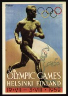 Netherlands 1972 - Helsinki Olympic Games 1952 Vintage Poster Postcard, Finland Olympics - Giochi Olimpici