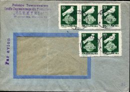 Polen,   Circuled Cover  1950 With 5x Stamps  Picasso Dove,  Picasso Taube - Picasso