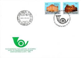 HUNGARY - 1991. FDC III.- Admission To CEPT Pair/Post Office Budapest And Pécs Mi 4131-4132 - FDC