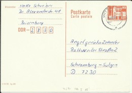 ALEMANIA DDR ENTERO POSTAL CIRCULADO RELOJ UNIVERSAL BERLIN - Clocks