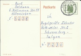 ALEMANIA DDR ENTERO POSTAL MAT OSCHERSLEBE - Cartes Postales - Oblitérées