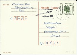ALEMANIA DDR ENTERO POSTAL MAT RIESA ALLIANZ - Cartes Postales - Oblitérées