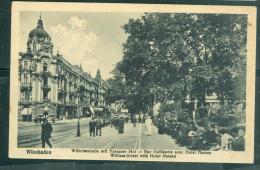 Wiesbaden Wilhelmstrabe Rue  Guillaume Avec Hotel Nassau  William Street  - Lwh42 - Wiesbaden