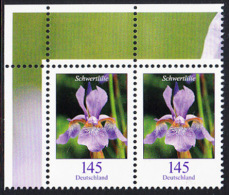 !a! GERMANY 2006 Mi. 2507 MNH Horiz.PAIR From Upper Left Corner -Iris Flower - Neufs