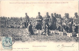 MALZEVILLE Revue Du 20e Corps D'Armée Passée Par Le Géérale Bailloud, Le 31 Mai 1906 - Groupe Au Repos - TB - Maxeville