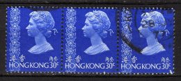 HONG KONG - 1975/76 YT 313C  X 3 USED Senza Filigrana - Usados