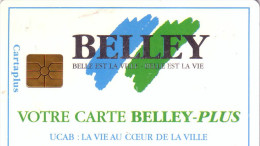 CARTE A PUCE CHIP CARD BELLEY AIN (01)  CARTAPLUS NUMEROTEE  GEMPLUS UT - Exhibition Cards