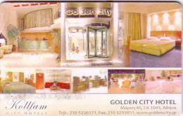 GRECE GREECE  CARTE A PUCE CHIP CARD CLE HOTEL KEY GOLDEN CITY KOLLFAM UT - Clés D'hôtel