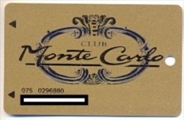Monte Carlo Casino. Las Vegas, NV, U.S.A., Older Used Slot Card, Montecarlo-1 - Cartes De Casino