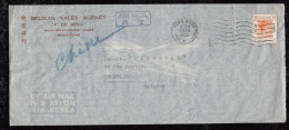 China Hong Kong 1952 AIRMAIL Cover To Belgium - Briefe U. Dokumente