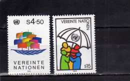 UNITED NATIONS AUSTRIA VIENNA WIEN - ONU - UN - UNO 1985 SHIP OF PEACE SHARING UMBRELLA NAVE PACE OMBRELLO CONSENSO MNH - Ungebraucht