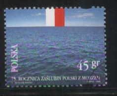 POLAND 1995 75TH ANNIVERSARY OF POLANDS RENEWED ACCESS TO THE SEA USED Maritime History Fi 3372 Mi 3520 Scott 3221 - Used Stamps