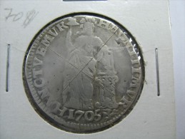NETHERLANDS NEDERLAND HOLLAND 1 GULDEN  SILVER  1705 VERY  RARE COIN LOT 8 FREE SHIPPING. - Andere & Zonder Classificatie