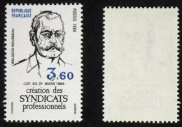 N° 2305 SYNDICATS Variété Anneau-lune Sur Le 3 TB Neuf N** - Unused Stamps