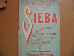 LIBRETTO D´OPERA SIEBA - LA SPADA DI WODAN  DI L. MANZOTTI - EDIZIONI RICORDI - Théâtre