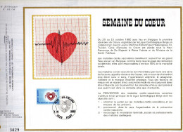 Feuillet Tirage Limité CEF 283 159 1992 Ligue Cardiologique Bege Semaine Du Coeur - 1971-1980