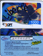 R *carte LIBERTE1000   OPT NOUVELLE CALEDONIE Utilisée Et état TTB  N°000240104249428 - Neukaledonien