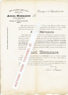 Carta 1896 ZUMARRAGA - AMIEL HERMANOS - Fabrica De Aguardientes, Licores Y Arabes - Espagne