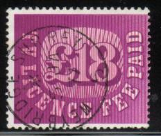 GB REVENUE TELEVISION LICENCE 1972/5 £18 PURPLE & PINK (1975)  BF#04 - Fiscales