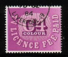 GB TELEVISION LICENCE REVENUE 1981/85 C4 (£46) PURPLE & PINK  (1981) BAREFOOT #23 - Fiscaux