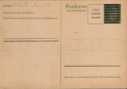 Deutschland/ French Zone - Postal Stationery Postcard Unused-PB 807 - Andere & Zonder Classificatie
