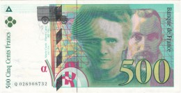 ****  BILLET 500 FRANCS 1994 PIERRE ET MARIE CURIE Q026908732 **** EN ACHAT IMMEDIAT - 500 F 1994-2000 ''Pierre En Marie Curie''