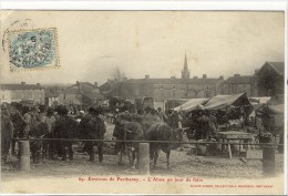 Carte Postale Ancienne L´Absie - Un Jour De Foire - Marché, Commerces, Boeufs - L'Absie