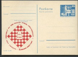 DDR P80-8a-83 C41  Postkarte PRIVATER ZUDRUCK Schach Zwönitz 1983 - Privé Postkaarten - Ongebruikt